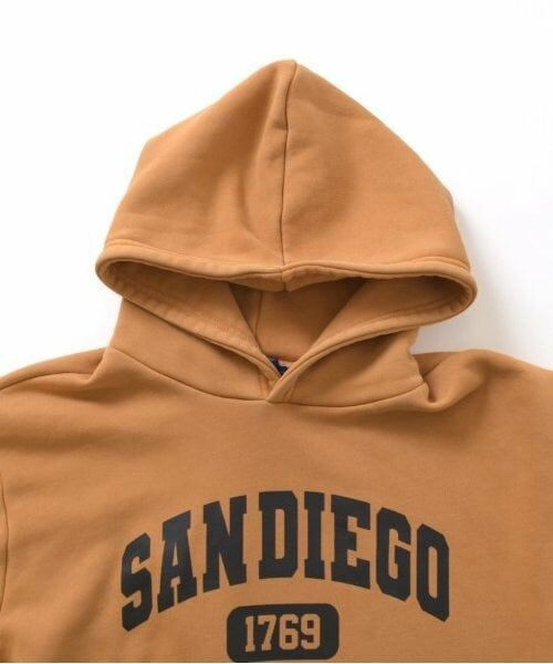 GLAZOS / グラソス パーカー | 【大人向けサイズあり】【あったか】裏起毛・カレッジロゴピグメント加工パーカー | 詳細7