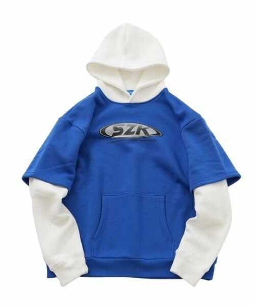 GLAZOS / グラソス パーカー | 【大人向けサイズあり】【あったか】裏起毛・袖レイヤードフロントプリントパーカー | 詳細11