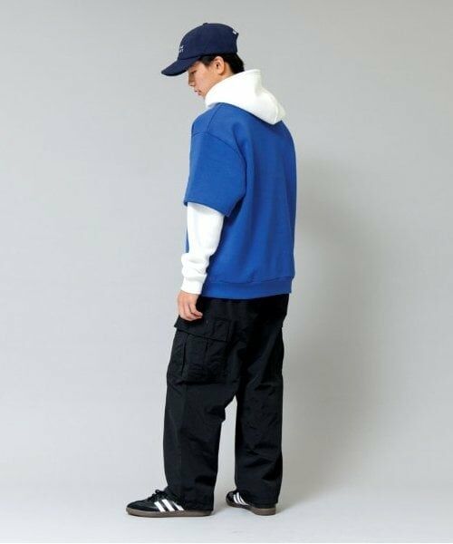 GLAZOS / グラソス パーカー | 【大人向けサイズあり】【あったか】裏起毛・袖レイヤードフロントプリントパーカー | 詳細2