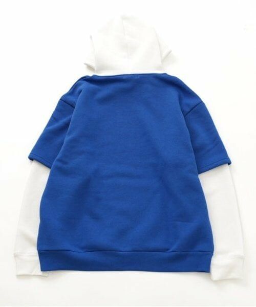 GLAZOS / グラソス パーカー | 【大人向けサイズあり】【あったか】裏起毛・袖レイヤードフロントプリントパーカー | 詳細9