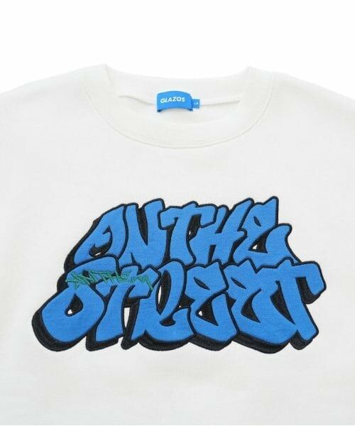 GLAZOS / グラソス スウェット | 【大人向けサイズあり】【毛玉になりにくいしっかり暖か素材】裏起毛・アップリケ刺繍ビッグトレーナー | 詳細1