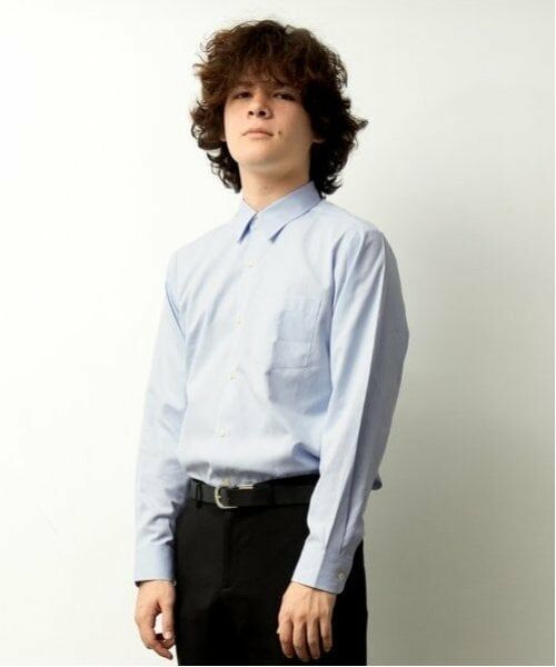 GLAZOS / グラソス シャツ・ブラウス | 【大人向けサイズあり】カルゼ・ドレスシャツ（サックス）