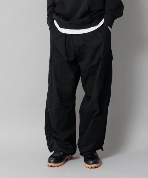 GLAZOS / グラソス その他パンツ | 【大人向けサイズあり】コットンツイル・ワイドカーゴパンツ（クロ）