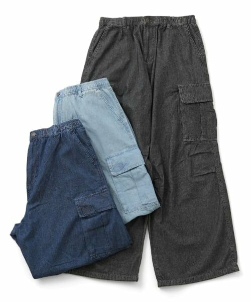 GLAZOS / グラソス その他パンツ | 【大人向けサイズあり】ライトデニム・ワイドカーゴパンツ | 詳細18