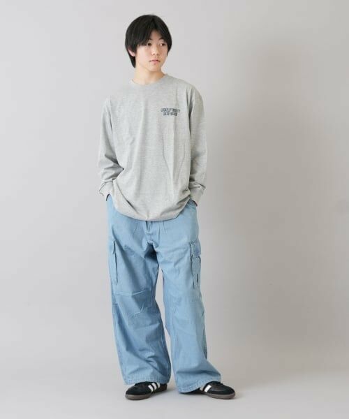 GLAZOS / グラソス その他パンツ | 【大人向けサイズあり】ライトデニム・ワイドカーゴパンツ | 詳細2