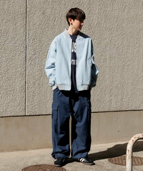 GLAZOS / グラソス その他パンツ | 【大人向けサイズあり】ライトデニム・ワイドカーゴパンツ | 詳細3