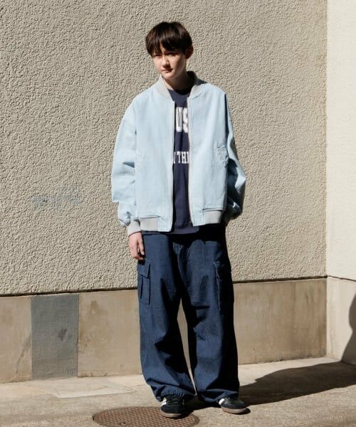 GLAZOS / グラソス その他パンツ | 【大人向けサイズあり】ライトデニム・ワイドカーゴパンツ | 詳細4