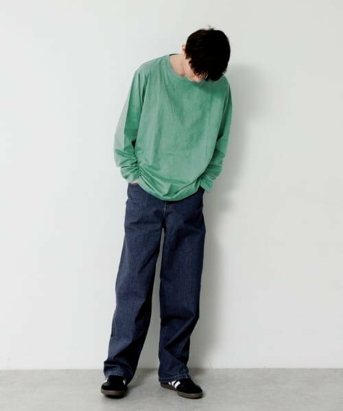 GLAZOS / グラソス その他パンツ | 【大人向けサイズあり】ストレッチデニム・ワイドバギーパンツ | 詳細1