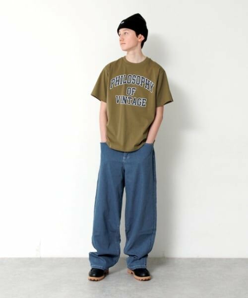 GLAZOS / グラソス その他パンツ | 【大人向けサイズあり】ストレッチデニム・ワイドバギーパンツ | 詳細2