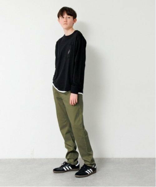 GLAZOS / グラソス その他パンツ | 【大人向けサイズあり】綿ポリストレッチツイル・スリムパンツ | 詳細1