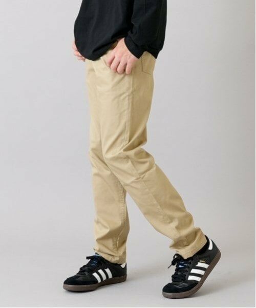 GLAZOS / グラソス その他パンツ | 【大人向けサイズあり】綿ポリストレッチツイル・スリムパンツ（ベージュ）
