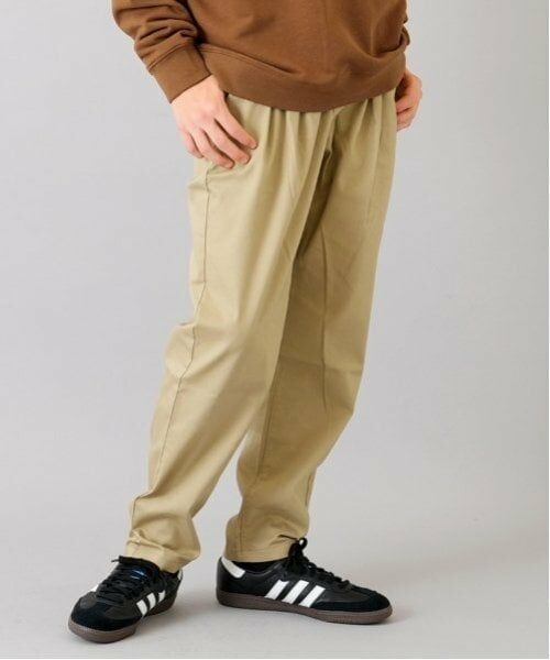 GLAZOS / グラソス その他パンツ | 【大人向けサイズあり】綿ポリストレッチツイル・タックパンツ（ベージュ）