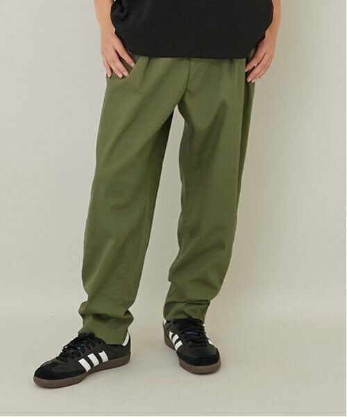 GLAZOS / グラソス その他パンツ | 【大人向けサイズあり】綿ポリストレッチツイル・タックパンツ（カーキ）