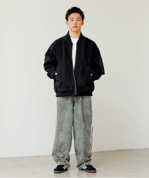 GLAZOS / グラソス その他パンツ | 【大人向けサイズあり】デニム・ラインパンツ | 詳細1