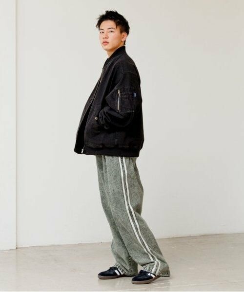 GLAZOS / グラソス その他パンツ | 【大人向けサイズあり】デニム・ラインパンツ | 詳細2