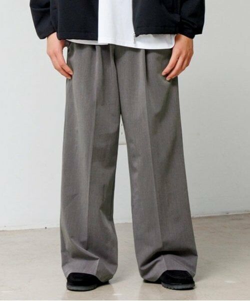 GLAZOS / グラソス その他パンツ | 【大人向けサイズあり】【セットアップ対応】クリーンタックスラックス（グレー）