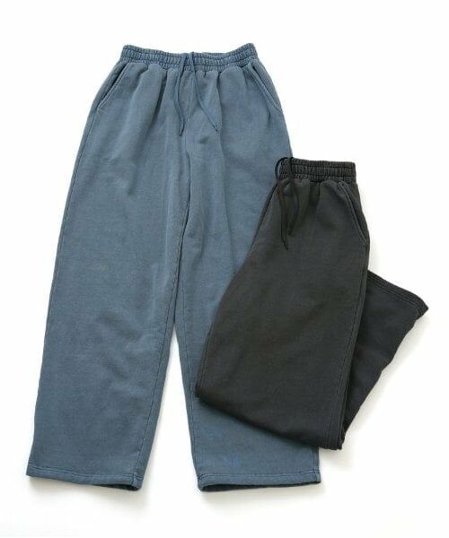 GLAZOS / グラソス その他パンツ | 【大人向けサイズあり】裏毛・ピグメント加工刺繍ロゴワイドパンツ | 詳細15