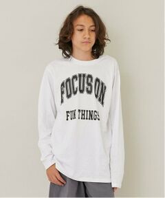 GLAZOS / グラソス Tシャツ | 【大人向けサイズあり】【プチプラ】フロントカレッジロゴ長袖Tシャツ