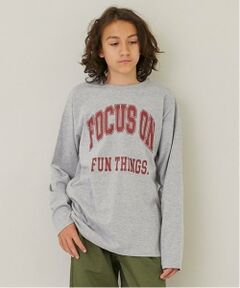 GLAZOS / グラソス Tシャツ | 【大人向けサイズあり】【プチプラ】フロントカレッジロゴ長袖Tシャツ