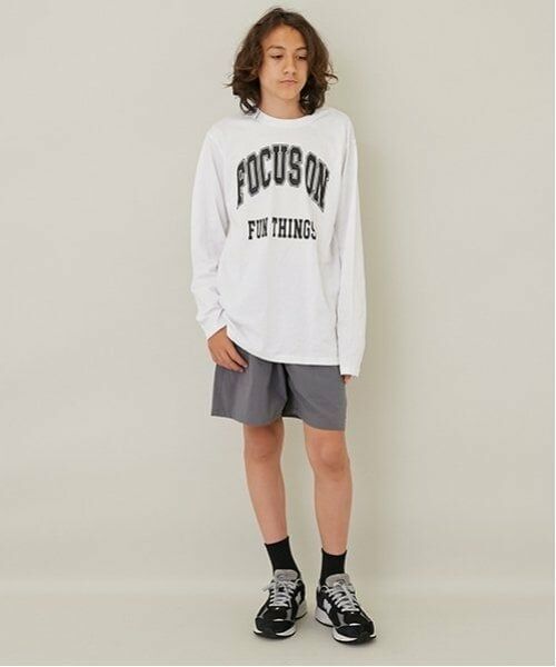 GLAZOS / グラソス Tシャツ | 【大人向けサイズあり】【プチプラ】フロントカレッジロゴ長袖Tシャツ | 詳細1