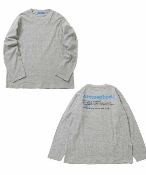 GLAZOS / グラソス Tシャツ | 【大人向けサイズあり】【プチプラ】バックロゴ長袖Tシャツ（ＴＯＰ・グレー）