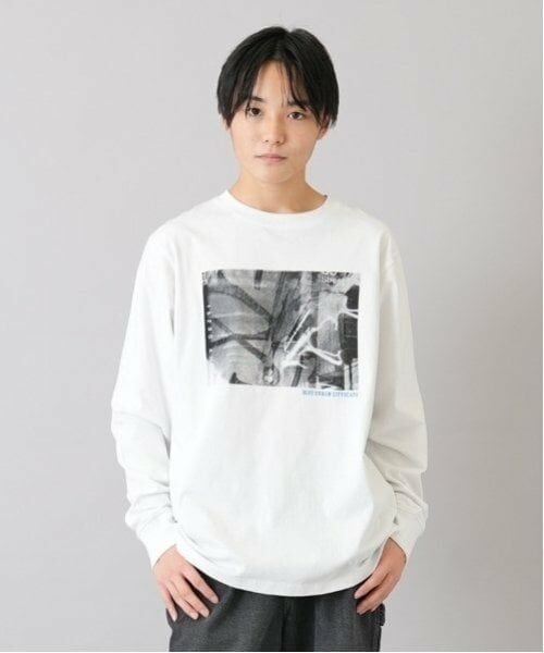 GLAZOS / グラソス Tシャツ | 【大人向けサイズあり】フォトフロントプリント長袖Tシャツ（シロ）