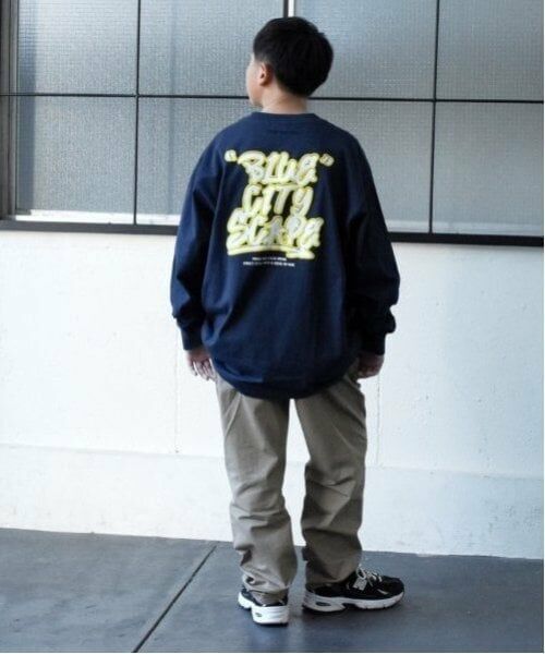 GLAZOS / グラソス Tシャツ | 【大人向けサイズあり】ストリートグラフィティ発泡プリントビッグ長袖Tシャツ | 詳細1