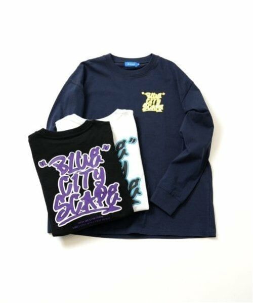 GLAZOS / グラソス Tシャツ | 【大人向けサイズあり】ストリートグラフィティ発泡プリントビッグ長袖Tシャツ | 詳細10