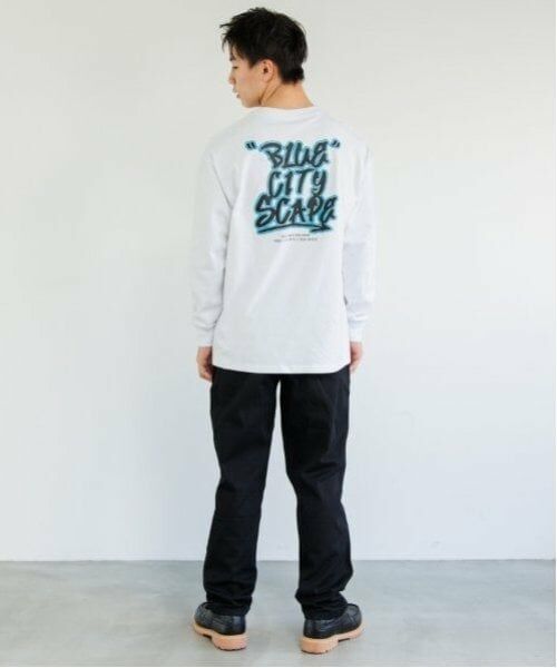 GLAZOS / グラソス Tシャツ | 【大人向けサイズあり】ストリートグラフィティ発泡プリントビッグ長袖Tシャツ | 詳細2