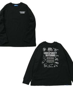 GLAZOS / グラソス Tシャツ | 【大人向けサイズあり】スケボーツールプリントビッグ長袖Tシャツ