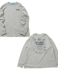 GLAZOS / グラソス Tシャツ | 【大人向けサイズあり】スケボーツールプリントビッグ長袖Tシャツ