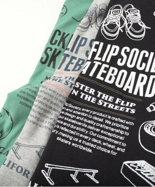 GLAZOS / グラソス Tシャツ | 【大人向けサイズあり】スケボーツールプリントビッグ長袖Tシャツ | 詳細5