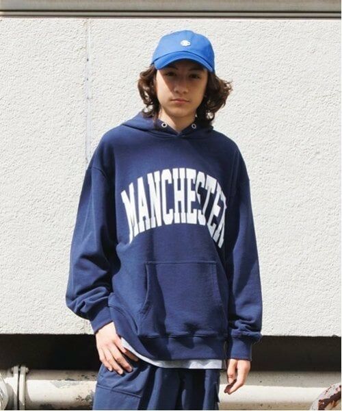 GLAZOS / グラソス パーカー | 【大人向けサイズあり】【速乾・毛玉になりにくい】カレッジビッグロゴパーカー（コン）