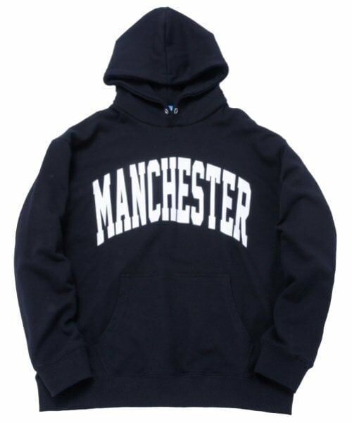 GLAZOS / グラソス パーカー | 【大人向けサイズあり】【速乾・毛玉になりにくい】カレッジビッグロゴパーカー（クロ）