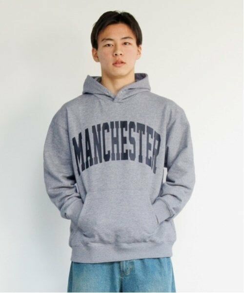 GLAZOS / グラソス パーカー | 【大人向けサイズあり】【速乾・毛玉になりにくい】カレッジビッグロゴパーカー（ＴＯＰ・グレー）