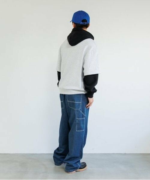 GLAZOS / グラソス パーカー | 【大人向けサイズあり】【速乾・毛玉になりにくい】フロントロゴ袖レイヤードビッグパーカー | 詳細3