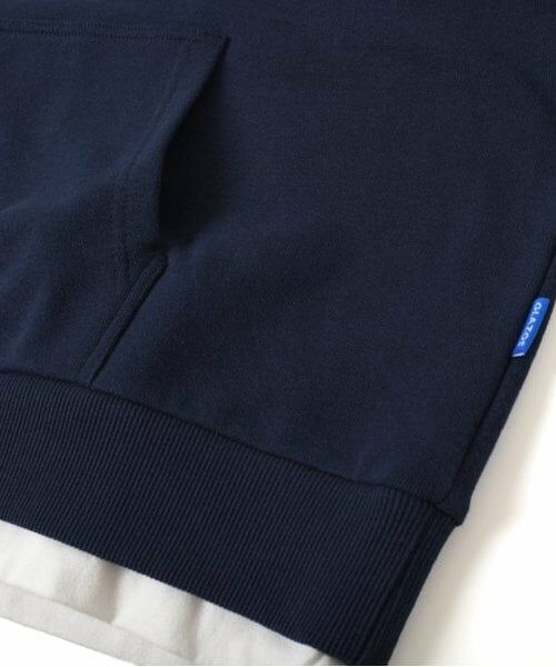 GLAZOS / グラソス パーカー | 【大人向けサイズあり】【速乾・毛玉になりにくい】フロントロゴ袖レイヤードビッグパーカー | 詳細8