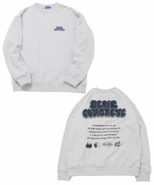 GLAZOS / グラソス スウェット | 【大人向けサイズあり】【速乾・毛玉になりにくい】バックグラフィティビッグトレーナー（オートミール）