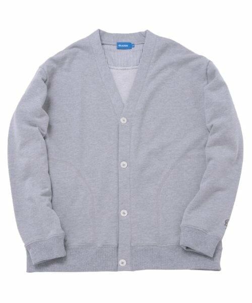 GLAZOS / グラソス カーディガン・ボレロ | 【大人向けサイズあり】【速乾・毛玉になりにくい】裏毛・シンプルカーディガン（ＴＯＰ・グレー）