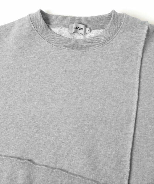 GLAZOS / グラソス スウェット | 【大人向けサイズあり】【速乾・毛玉になりにくい】パッチワークビッグトレーナー | 詳細2