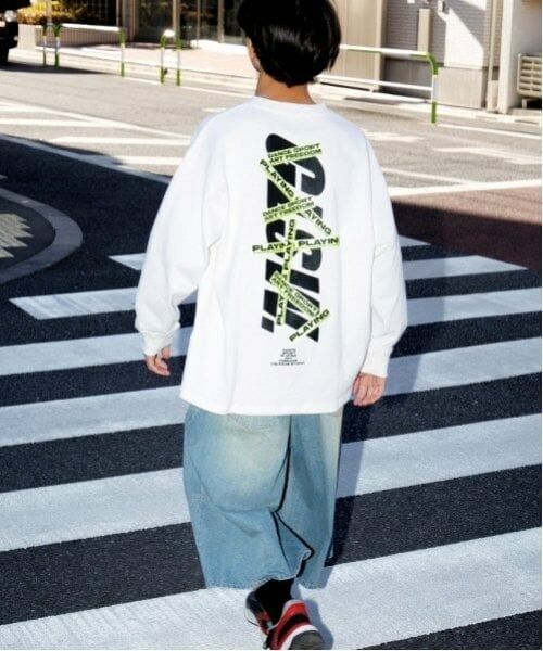 GLAZOS / グラソス Tシャツ | 【大人向けサイズあり】【GLSW.】ロゴリフレクタープリント長袖Tシャツ | 詳細4