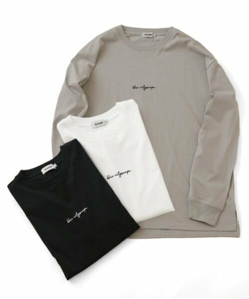 GLAZOS / グラソス Tシャツ | 【大人向けサイズあり】フロントシンプル刺繍長袖Tシャツ | 詳細13