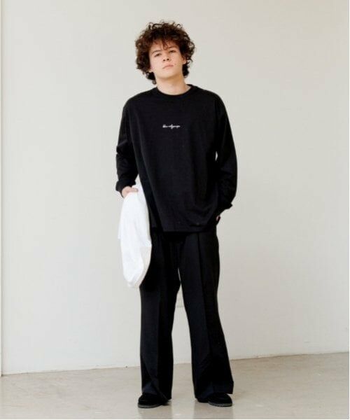 GLAZOS / グラソス Tシャツ | 【大人向けサイズあり】フロントシンプル刺繍長袖Tシャツ | 詳細2