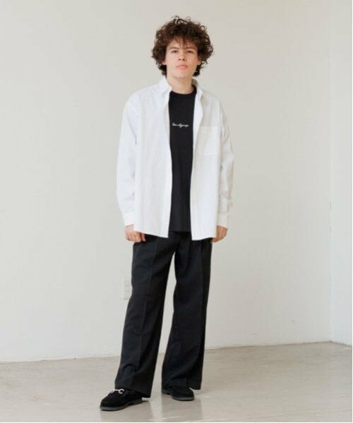 GLAZOS / グラソス Tシャツ | 【大人向けサイズあり】フロントシンプル刺繍長袖Tシャツ | 詳細3