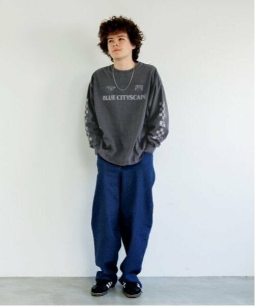 GLAZOS / グラソス Tシャツ | 【大人向けサイズあり】ピグメント・袖ロゴプリント長袖Tシャツ | 詳細1