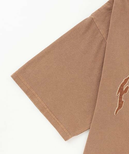 GLAZOS / グラソス Tシャツ | 【大人向けサイズあり】【FORGETNEVER】ヘビーウェイトピグメント加工アップリケTシャツ | 詳細4