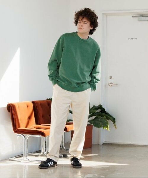 GLAZOS / グラソス スウェット | 【大人向けサイズあり】裏毛・ピグメント加工刺繍ロゴトレーナー | 詳細1