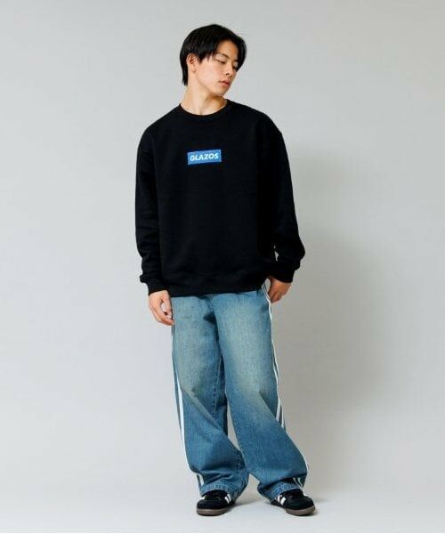 GLAZOS / グラソス スウェット | 【大人向けサイズあり】【毛玉になりにくい】裏起毛・ボックス刺繍ロゴトレーナー | 詳細1