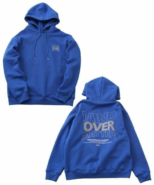 GLAZOS / グラソス パーカー | 【大人向けサイズあり】【毛玉になりにくい】裏起毛・バックリフレクタープリントパーカー（ブルー）