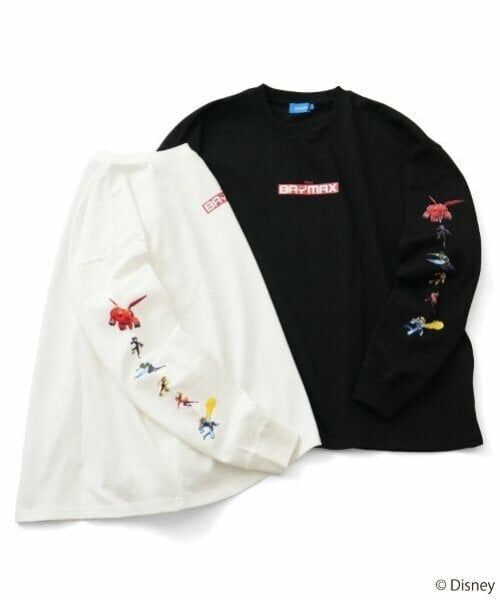 GLAZOS / グラソス Tシャツ | 【大人向けサイズあり】【DISNEY】BAYMAX / 袖プリント長袖Tシャツ | 詳細7
